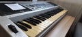 Electronic Musical Keyboard Synthesizer Close-up,ÃÂ Digital Piano,ÃÂ Keyboard for Making Music Royalty Free Stock Photo